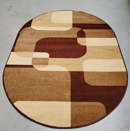 Tapis ovale marron sépia