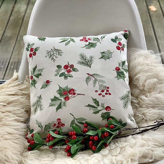 Housse décorative de Noël HOLLY GREEN