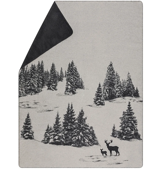 Couverture DF SAVONA SNOWY DEER gris