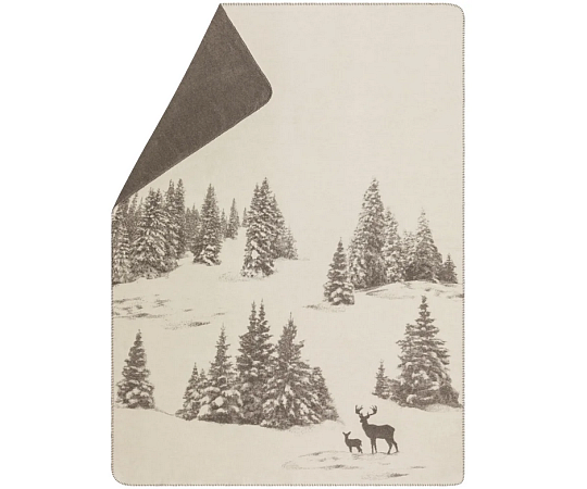 Couverture DF SAVONA SNOWY DEER crème