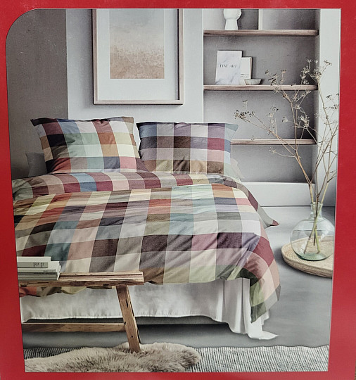 Parure de lit en flanelle de luxe IRISETTE ZOBEL 8600-90 MULTI CHECK