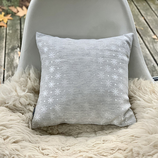 Housse décorative de Noël GRIS-ARGENT