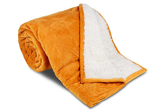 couverture microfibre EXTRA DOUCE MOUTON point St. cannelle