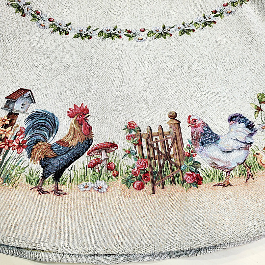 Nappe ronde en tapisserie ROCK BY THE FENCE