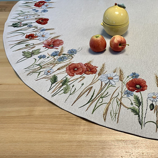 Nappe ronde en tapisserie FLEURS SAUVAGES