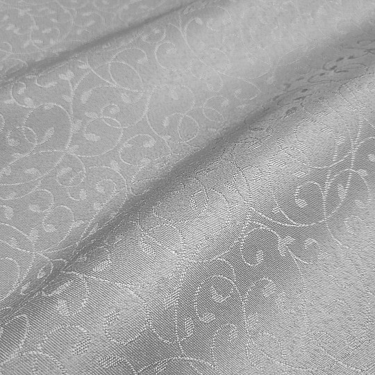 Tissu uni décoratif FEUILLES GRIS