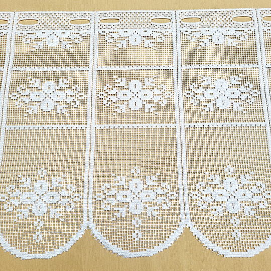 Rideau en vitrail OTYLKA BLANC