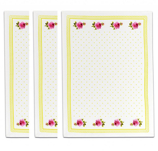 Serviettes de grand-mère Roses Vertes