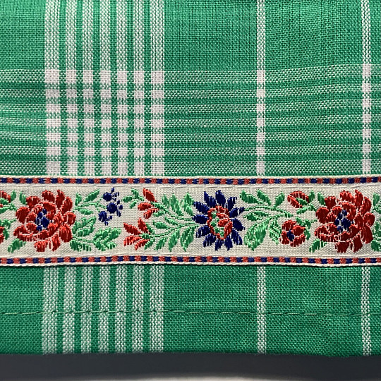 Serviettes de GRAND-MÈRE VERTE À FLEURS