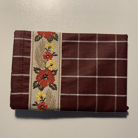 Torchons marron à fleurs de grand-mère