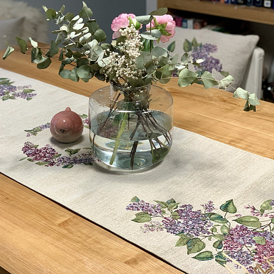 Nappe et foulard Gobelin LILAS