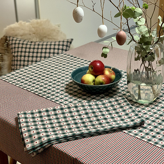 Nappe et foulard MAXI CORET vert