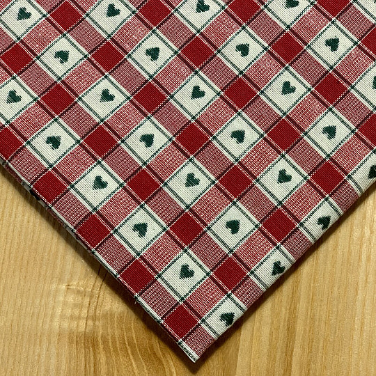 Nappe et foulard MAXI CORET rouge