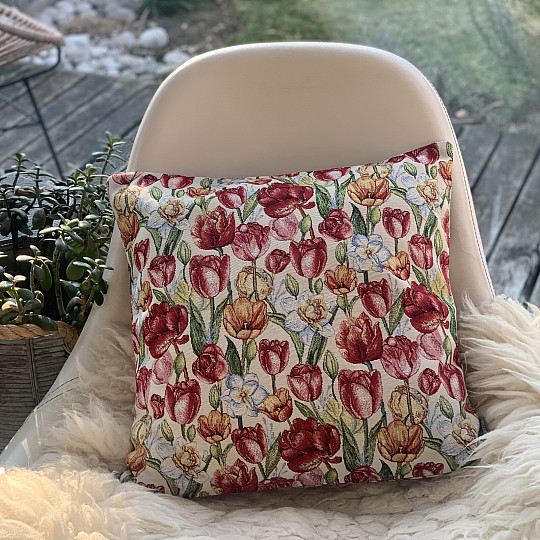 Taie d'oreiller en tapisserie TULIPES NAOMI