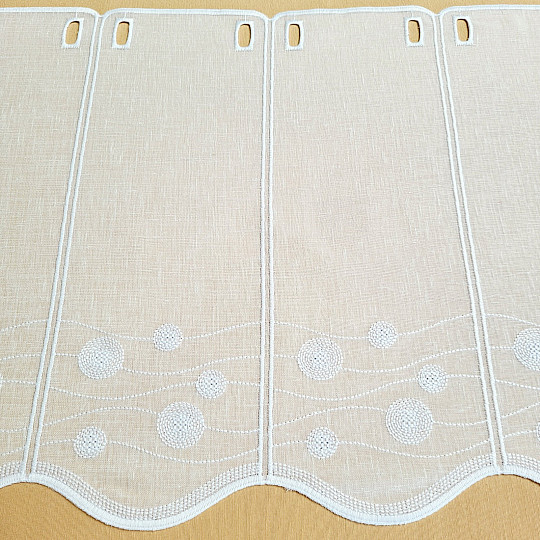 Rideau pour vitrail GERSTER 11857 roues blanches