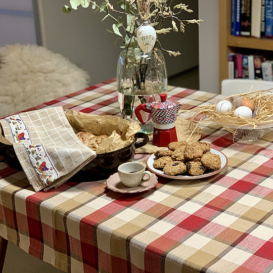 Nappe et foulard ATILA ROUGE