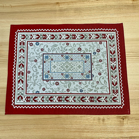 Set de table en tapisserie FLEURS DANS UN CADRE