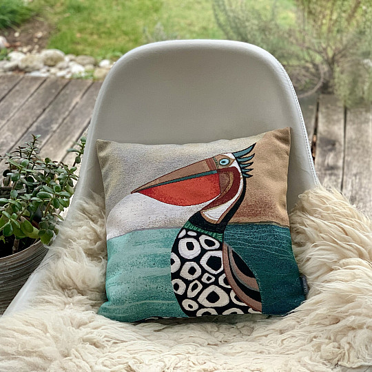 Taie d'oreiller en tapisserie PELICAN