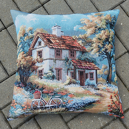Taie d'oreiller en tapisserie MAISON ET VÉLO