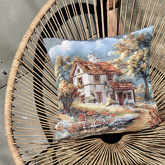 Taie d'oreiller en tapisserie MAISON ET VÉLO