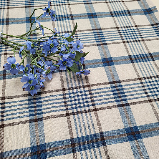 Nappe et foulard ANZOL BLEU