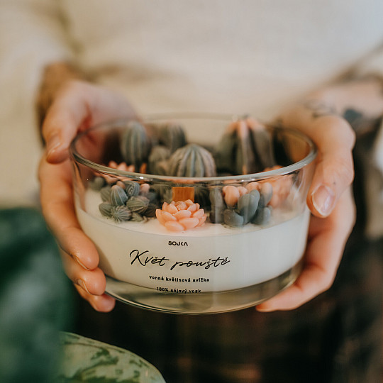 Bougie parfumée aux fleurs du désert et aux cactus