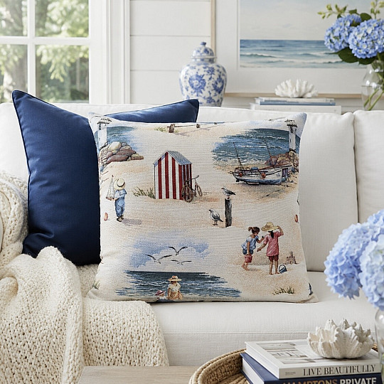 Tapisserie grand format « Enfants sur la plage »