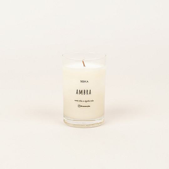 Bougie parfumée au soja AMBRA