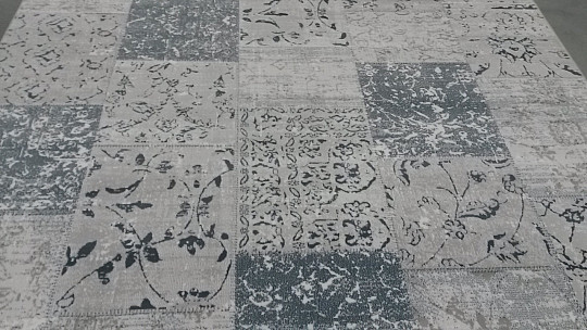 tapis pièce moderne PIAZZO 12168 gris-bleu