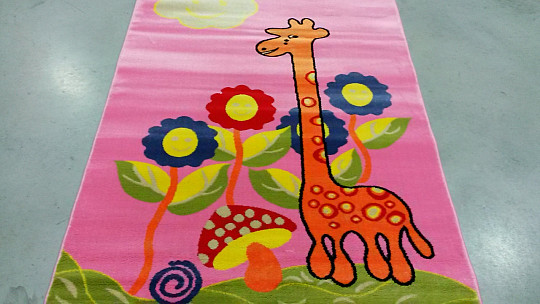 Tapis enfant KIDS GIRAFFE rose