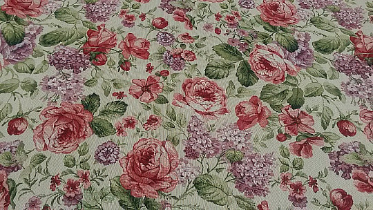 Nappe et foulard en tapisserie VIOLETA