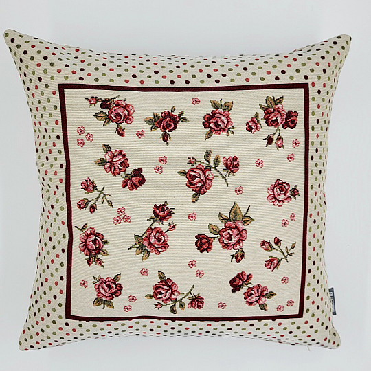 Housse de coussin tapisserie ROSES