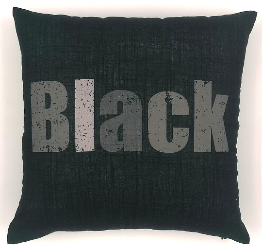 Housse de coussin déco COULEURS NOIR