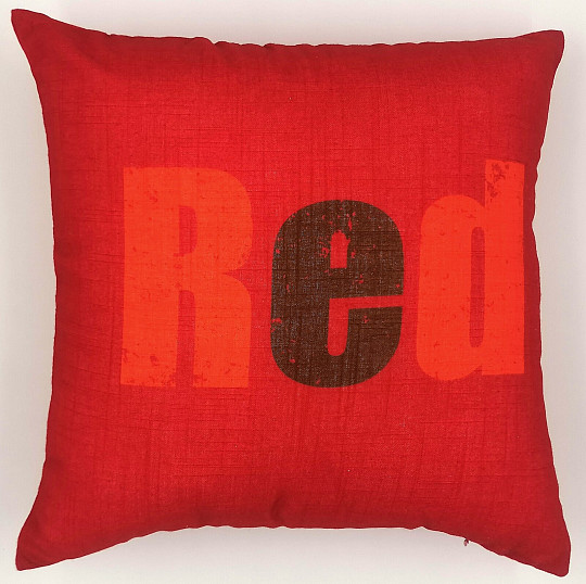 Housse de coussin déco COULEURS ROUGE