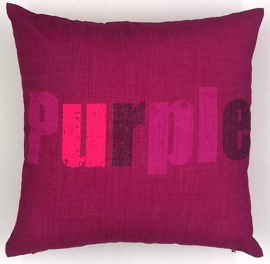 Housse de coussin déco COULEURS VIOLET