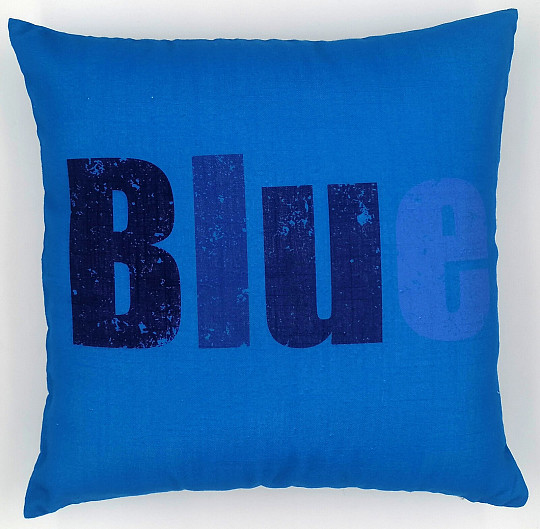 Housse de coussin déco COULEURS BLEU