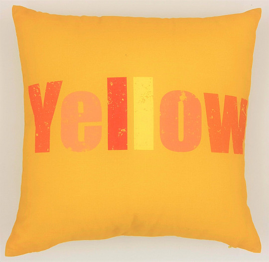 Housse de coussin déco COULEURS JAUNE