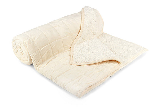Couverture microfibre EXTRA DOUCE MOUTON point crème