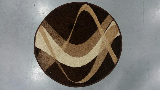 tapis cercle BRUN marron