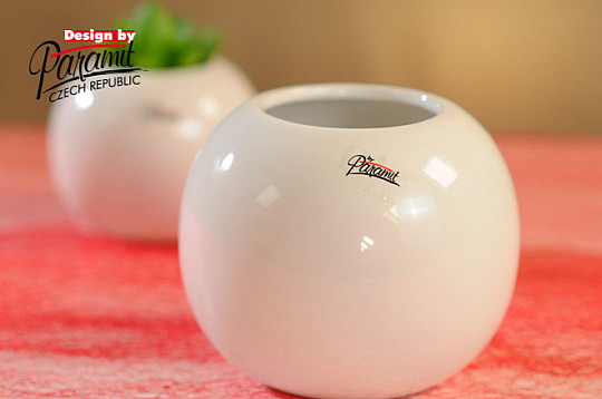 Vase Rond blanc 10 cm