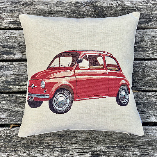 Housse de coussin tapisserie FIAT ROUGE