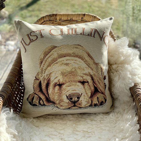 Housse de coussin tapisserie PES JUST CHILLING