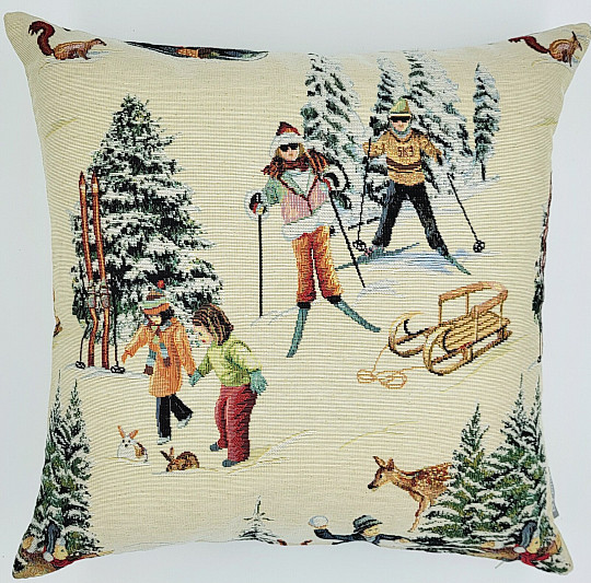Housse de coussin SKIEURS