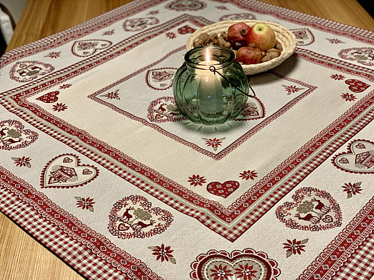 Nappe et châle tapisserie ALPES TYROLIENNES