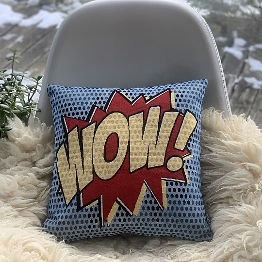 Taie d'oreiller en tapisserie BD WOW