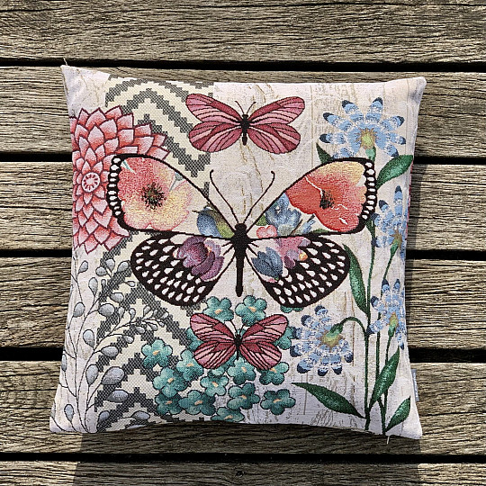 Housse de coussin tapisserie FEEL BUTTERFLY 1