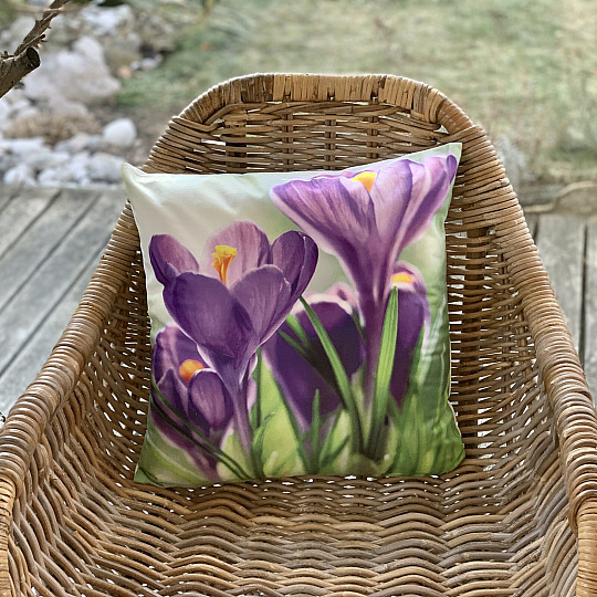 Housse de coussin déco CROCUSES