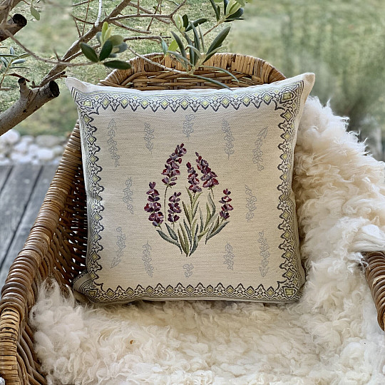 Taie d&#39;oreiller tapisserie LAVANDA NEUF