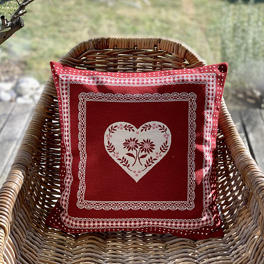 Housse de coussin Gobelin SELSKÁ JIZBA rouge