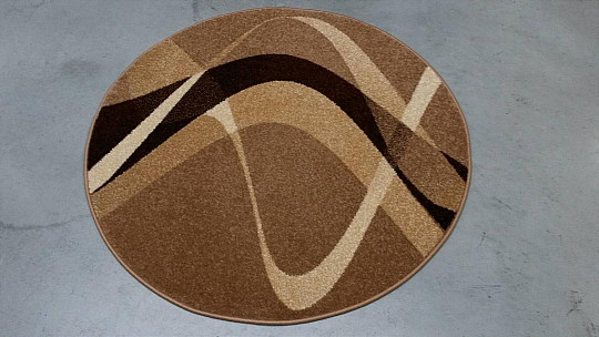 Tapis rond MARRON BEIGE